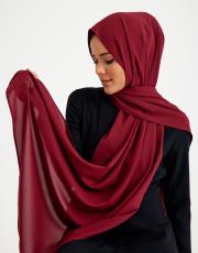 ipek krep şal bordo 2