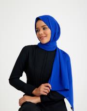 ipek krep şal mavi 2