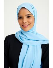 ipek krep şal bebe mavi