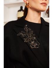 aplik detay ceket siyah 2