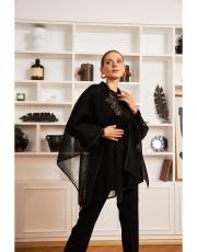 aplik detay ceket siyah 3