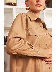 çıtçıtlı deri takım camel 2