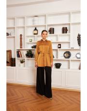 saten gömlek camel 4