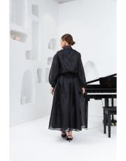 organze çiçekli takım siyah 4