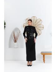 önü fiyonk detaylı abiye siyah 2