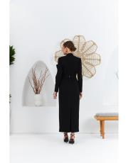 önü fiyonk detaylı abiye siyah 5