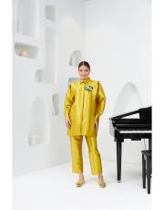 çiçek detaylı ziberlin takım yağ yeşili 4