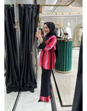 pamuklu püsküllü takım siyah