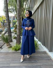 yakası biye detaylı takım lacivert 2