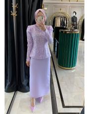 parıltılı abiye takım lila