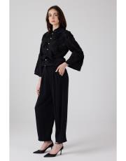 piliseli pantolon  siyah 3