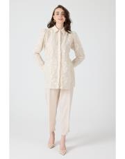 dantelli gömlek bej 2