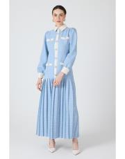 piliseli tüvit elbise bebe mavi