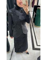 peplum takım siyah 3