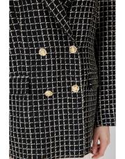 kareli tüvit ceket siyah 4