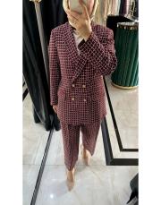 kareli tüvit takım bordo 3