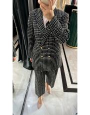 kareli tüvit takım siyah 3